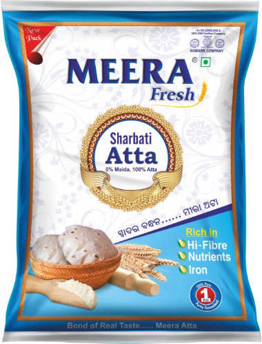 High Fiber Sarbati Aata Packet Meera Brand Best Quality with Best Price